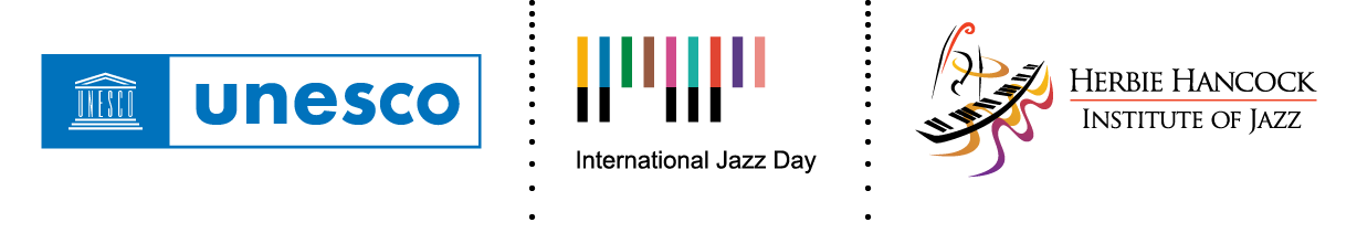 UNESCO, International Jazz Day, and Herbie Hancock Institute of Jazz logos